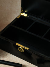 Load image into Gallery viewer, Luxury Handcrafted Stash Box Kit | Solid Wood with Piano Black High-Gloss Finish | Locker &amp; Premium Accessories - Glass Jars
